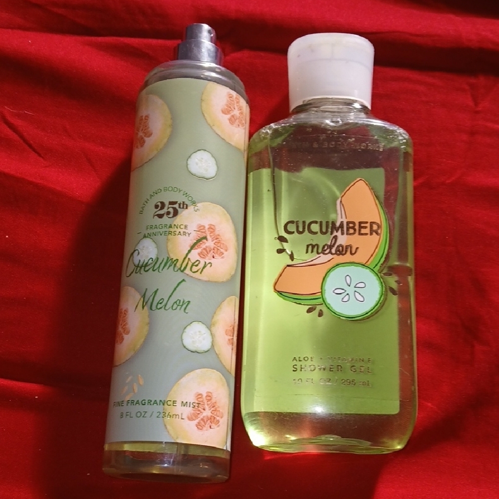 Bath & Body Works Cucumber Melon Shower Gel & Mist Set - Price Firm